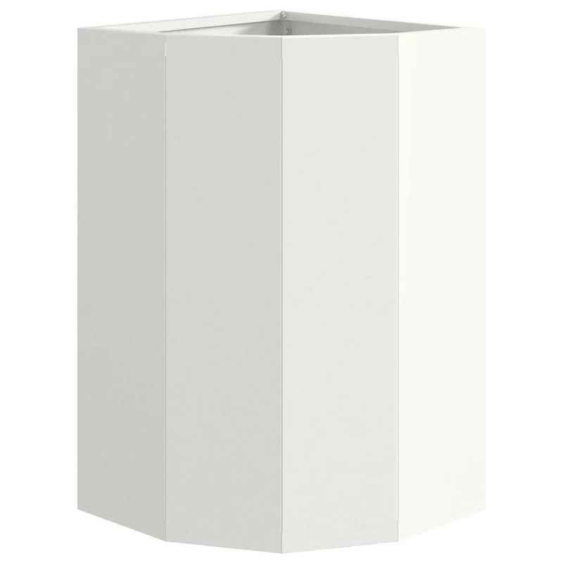 Macetero De Esquina Blanco 30 X 30 X 50 Cm Acero
