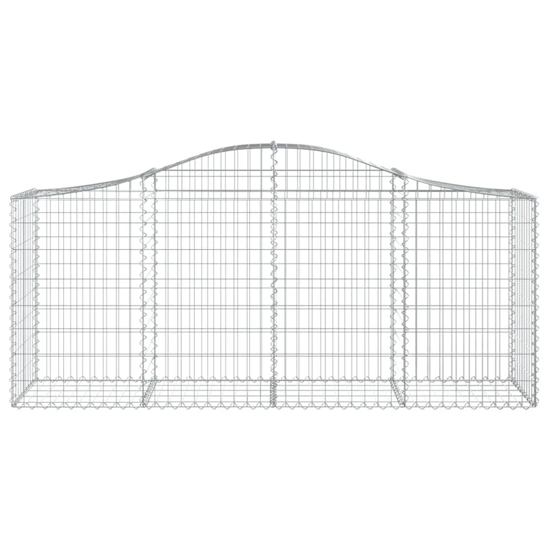 Cestas De Gaviones 20 Uds Forma De Arco Hierro 200x50x80/100 Cm