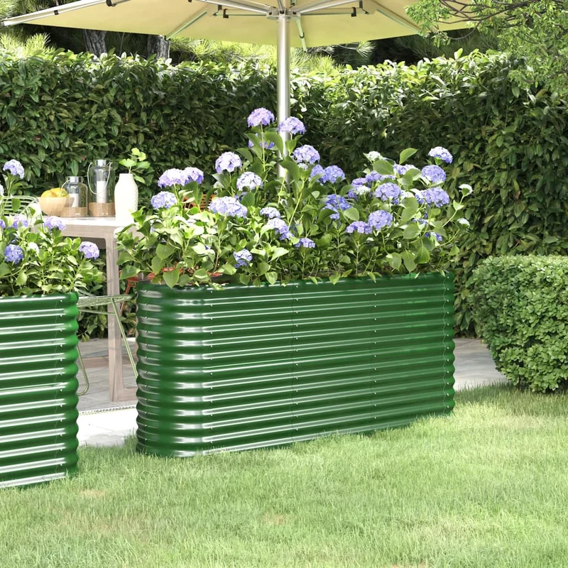 Jardinera Arriate Acero Galvanizado Verde 152x40x68 Cm