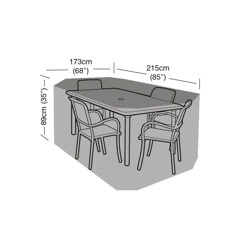 Funda Conjunto Mesa Rectangular 4 Plazas Easy-cover.