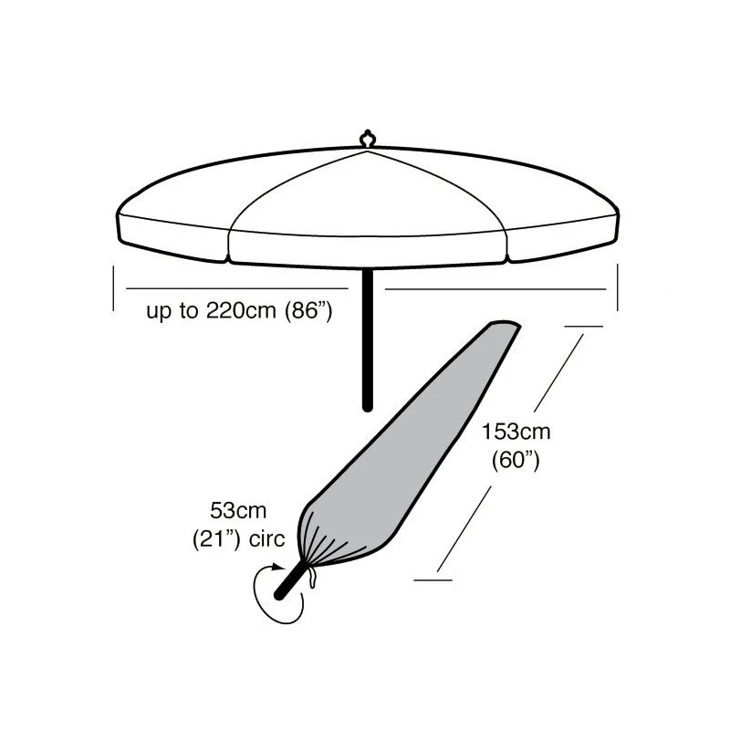 Funda Parasol Pequeña Circular Easy-cover.