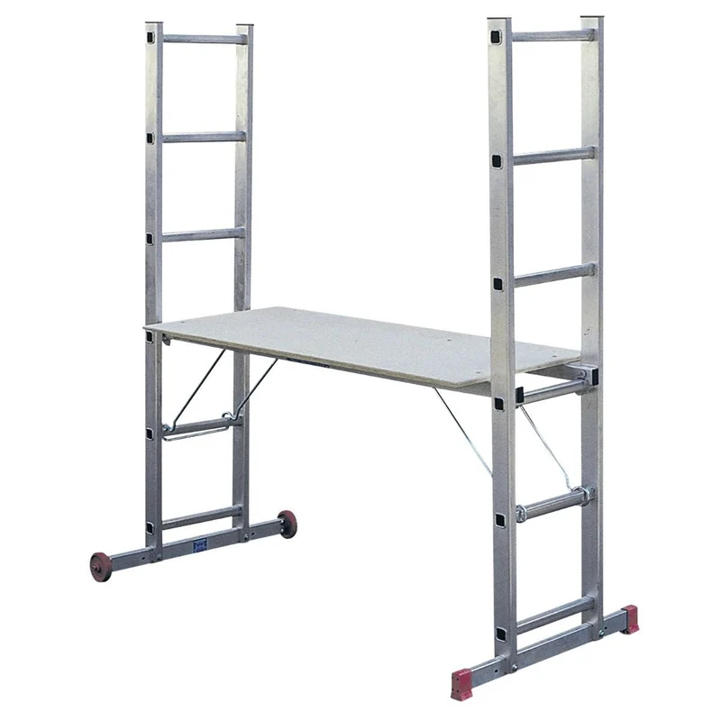 Escalo Échelle-échafaudage Combi avec + Roues 2X6 marches