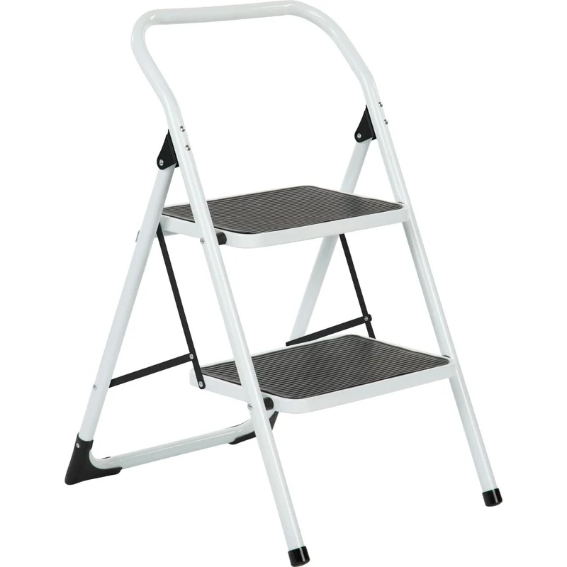 Escalo Escabeau blanc Big Step avec 2 marches larges
