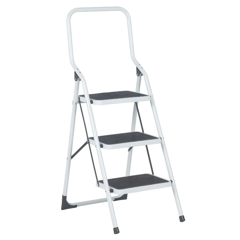 Escalo Escabeau blanc Big Step avec 3 marches larges