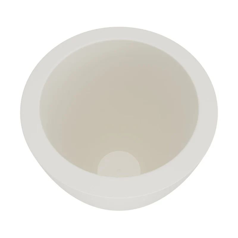 GARDRA Jardinière en polyester blanche pur Ø 80x100 cm RAL 9010
