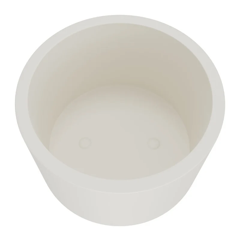 GARDRA Jardinière en polyester blanche pur Ø 150x60 cm RAL 9010