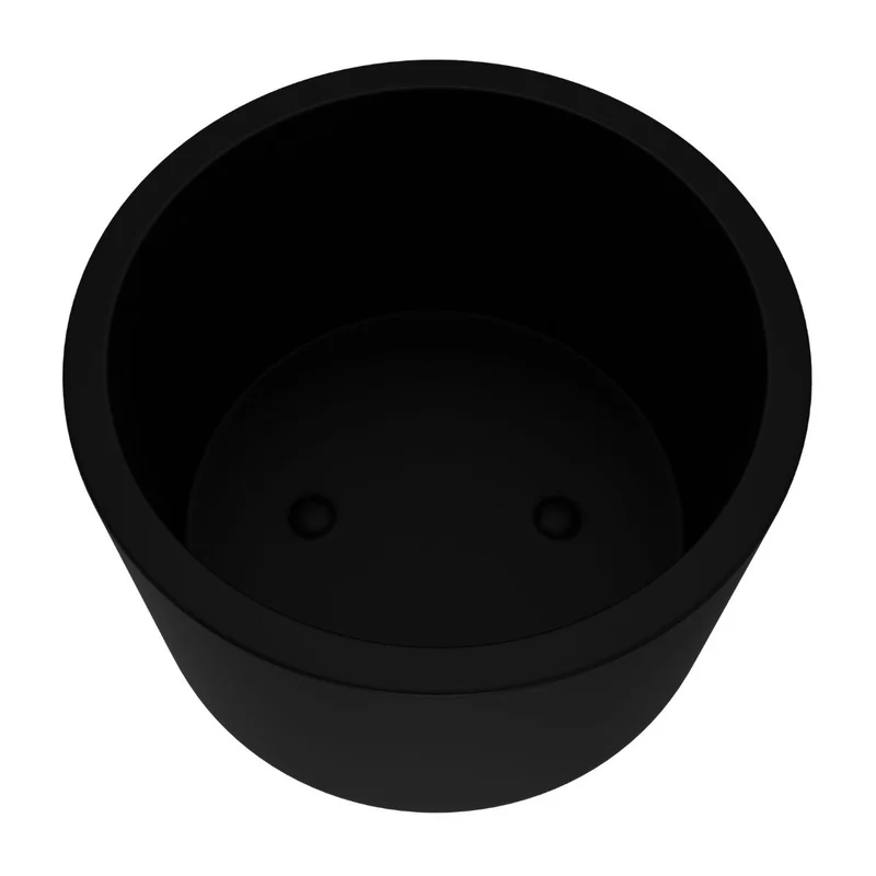 GARDRA Jardinière en polyester noire de jais Ø 150x60 cm RAL 9005