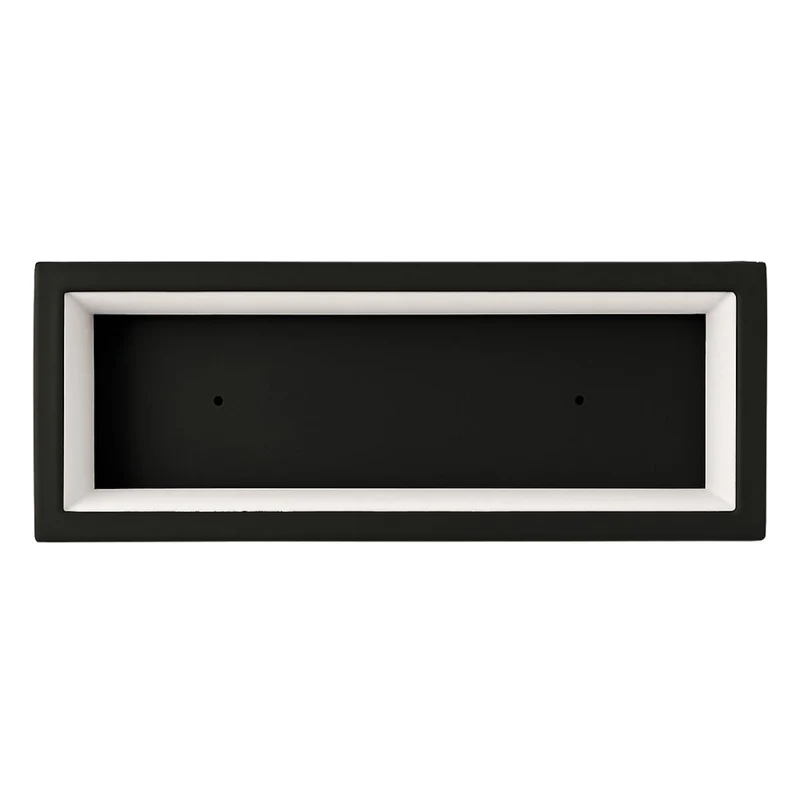 GARDRA Jardinière en polyester noire de jais 120x50x60 cm RAL 9005