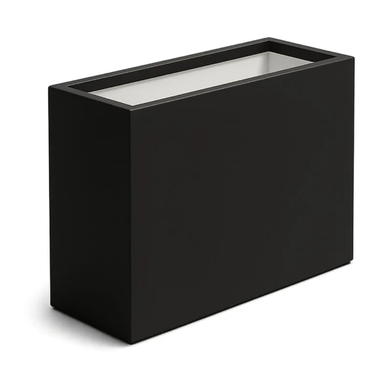 GARDRA Jardinière en polyester noire de jais 90x25x80 cm RAL 9005