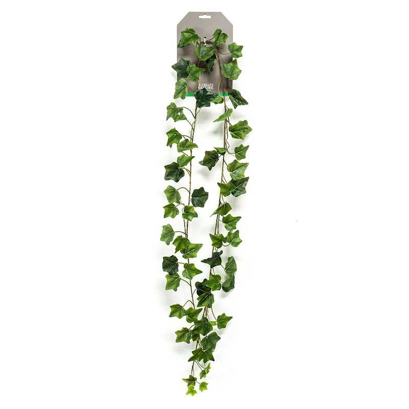 Planta colgante Guirnalda de hojas de hiedra en color verde de 180 cm con 65 hojas.