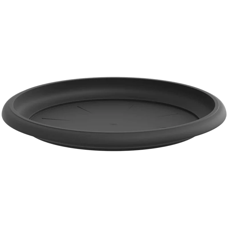 Bandeja Redonda Para Flores 6 Uds. Negro Ø 17,5 X 2 Cm Plástico