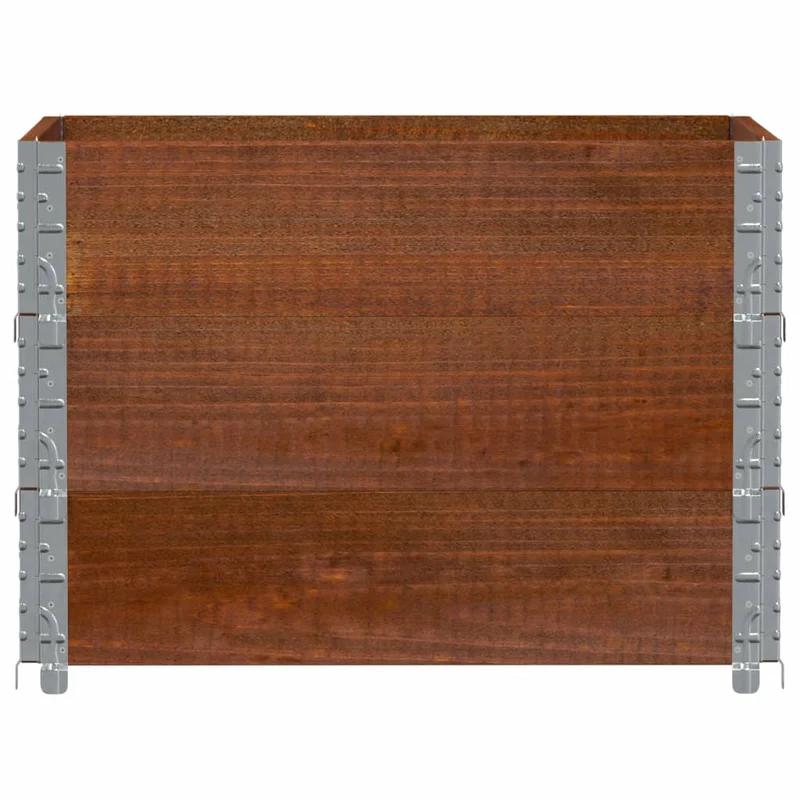 Jardinera De Madera Maciza De Pino Marrón 80x60 Cm