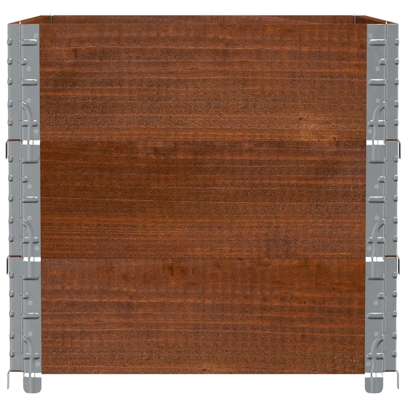 Jardinera De Madera Maciza De Pino Marrón 80x60 Cm