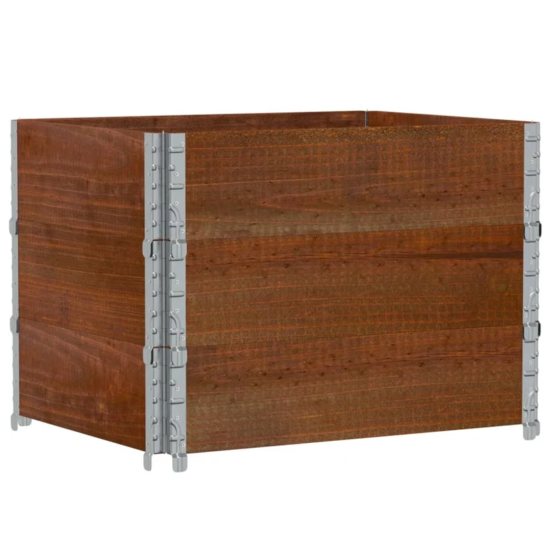 Jardinera De Madera Maciza De Pino Marrón 80x60 Cm