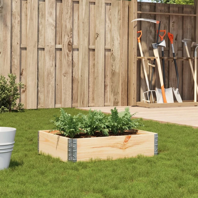 Jardinera De Madera Maciza De Pino 80x60 Cm