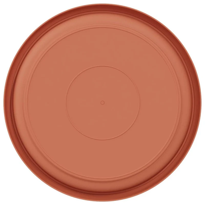 Bandeja Redonda Para Flores 6 Uds. Rojo Ladrillo Plástico