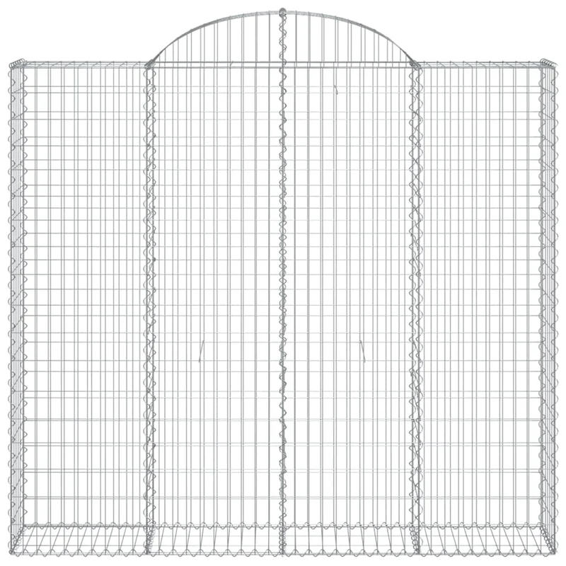 Cestas De Gaviones 2 Uds Forma De Arco Hierro 200x50x180/200 Cm