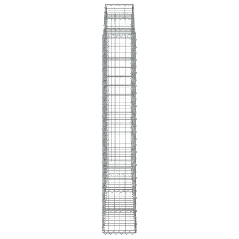Cestas De Gaviones 2 Uds Forma De Arco Hierro 200x50x180/200 Cm