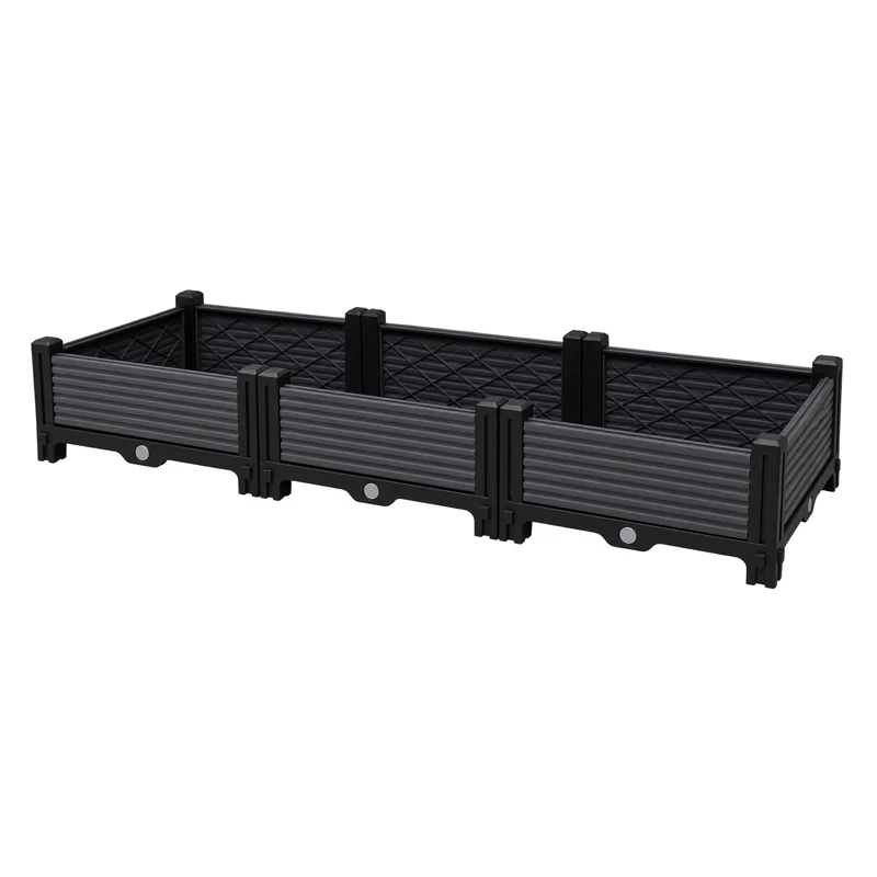 Jardinera Elevada 120x40x22cm Nyana Garden | Modular | Drenaje | Fácil Montaje