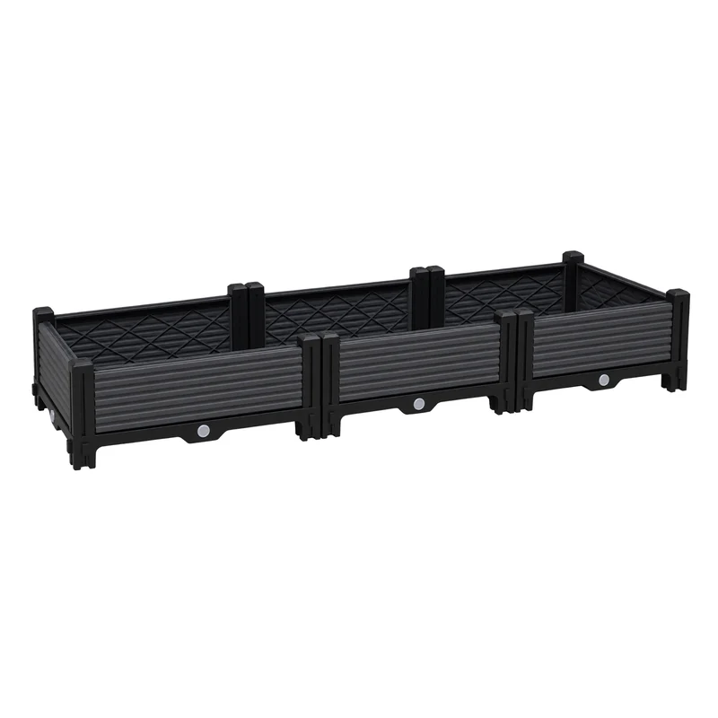 Jardinera Elevada 120x40x22cm Nyana Garden | Modular | Drenaje | Fácil Montaje