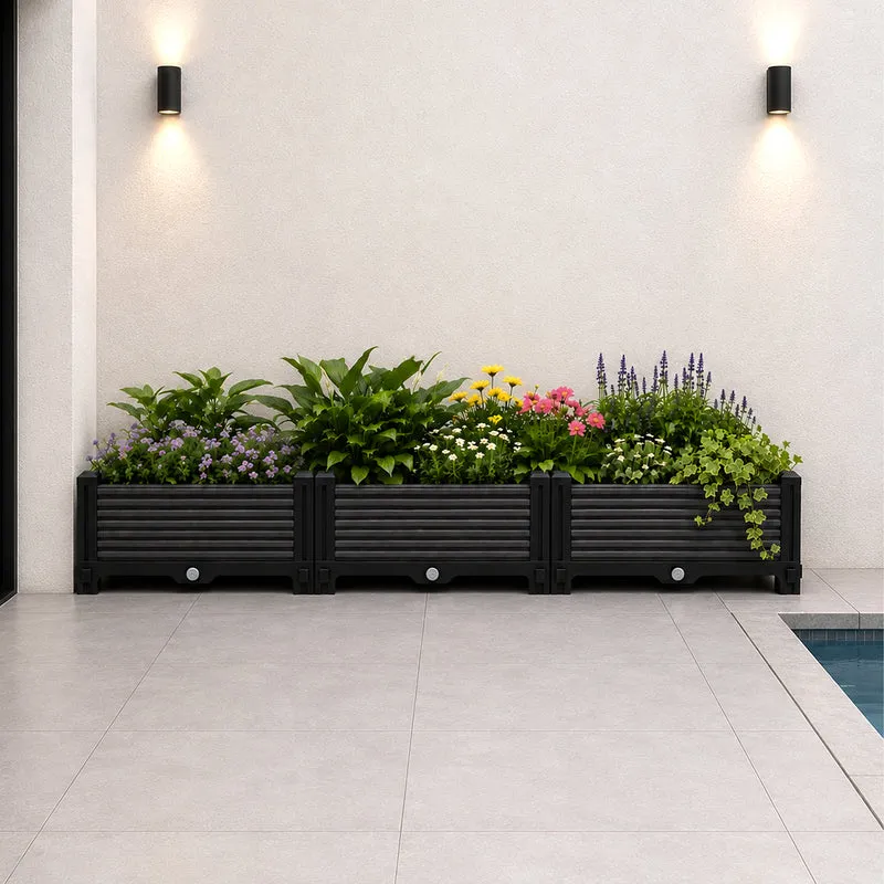 Jardinera Elevada 120x40x22cm Nyana Garden | Modular | Drenaje | Fácil Montaje