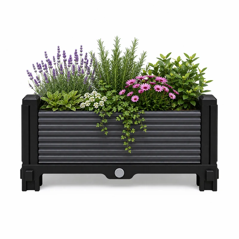 Jardinera Elevada 40x40x22cm Nyana Garden | Modular | Drenaje | Fácil Montaje