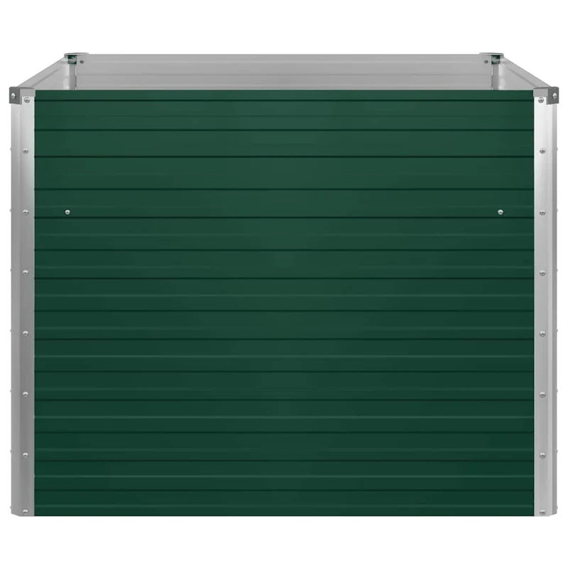 Jardinera Elevada De Acero Galvanizado Verde 100x100x77 Cm