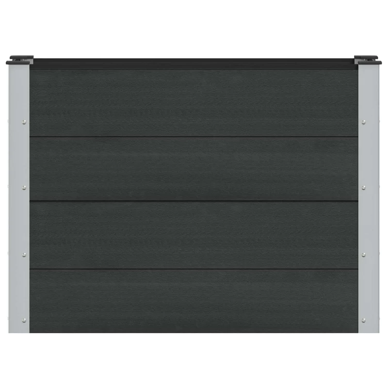 Arriate Elevado Negro 100 X 30 X 72 Cm Wpc Y Aluminio