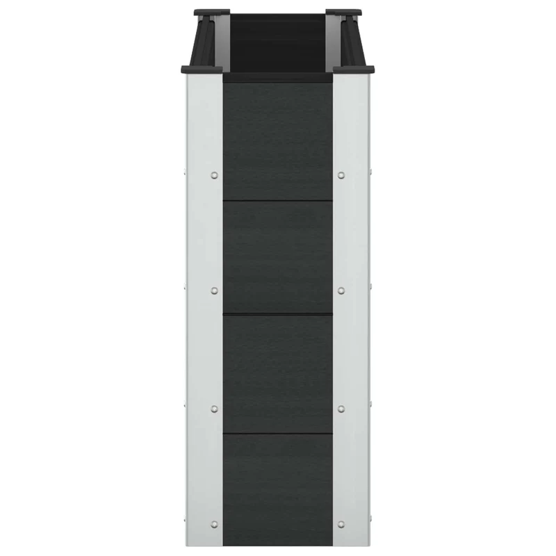 Arriate Elevado Negro 100 X 30 X 72 Cm Wpc Y Aluminio