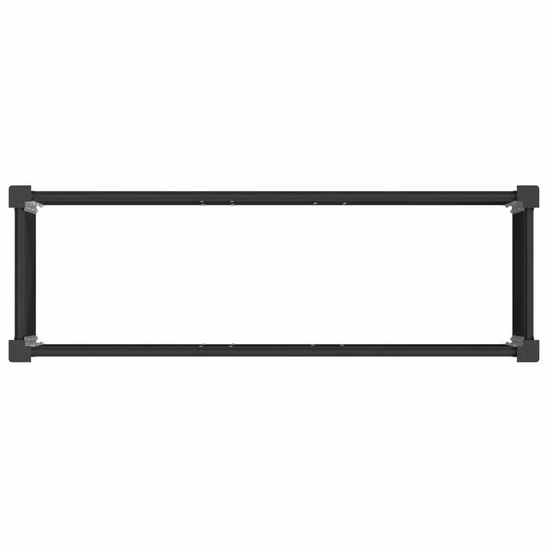 Arriate Elevado Negro 100 X 30 X 72 Cm Wpc Y Aluminio