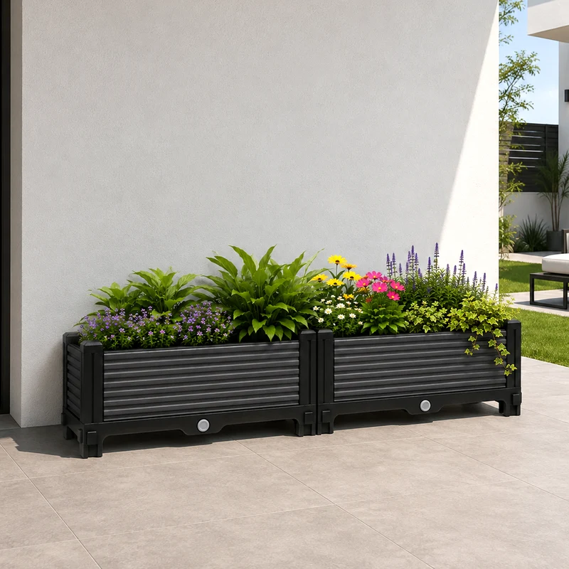Jardinera Elevada 80x40x22cm Nyana Garden | Modular | Drenaje | Fácil Montaje