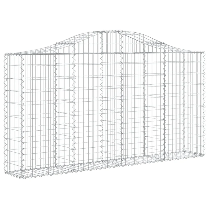 Cestas Gaviones 30 Uds Forma De Arco Hierro 200x30x100/120 Cm