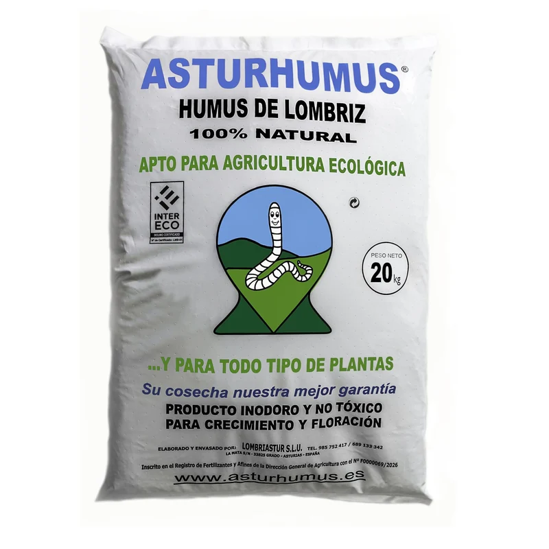 Asturhumus 20 Kg (40 L) - Humus De Lombriz