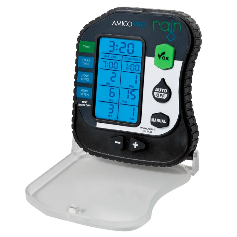 Programador De Riego A Pilas Rain Amico Pro - 4 Zonas