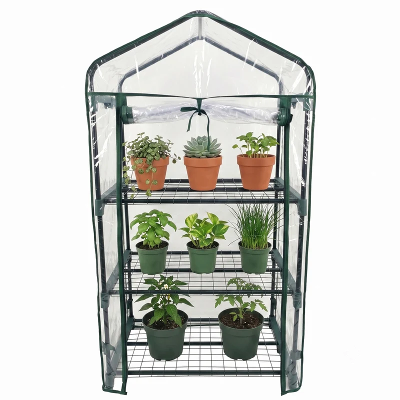 Invernadero Jardín 3 Alturas Pvc Impermeable Nyana Garden Acero Resistente Ideal Invierno