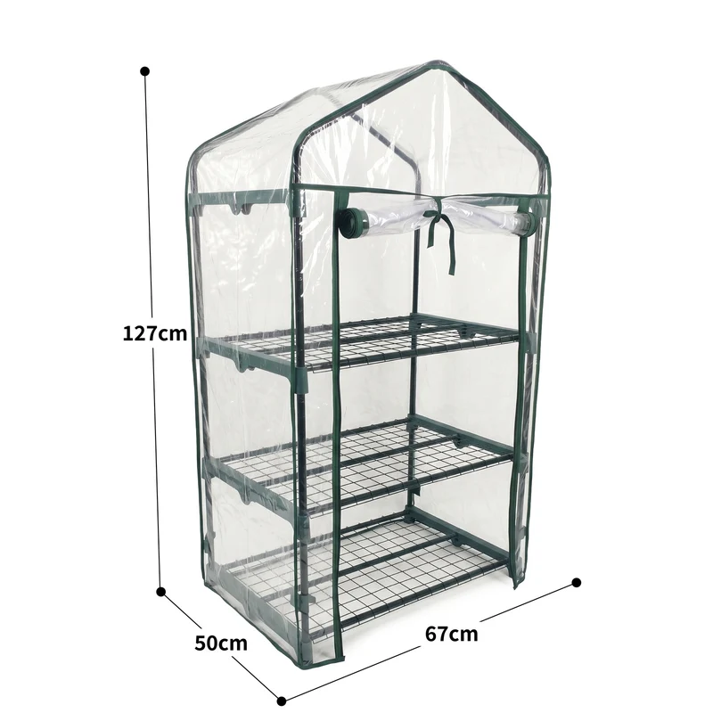 Invernadero Jardín 3 Alturas Pvc Impermeable Nyana Garden Acero Resistente Ideal Invierno