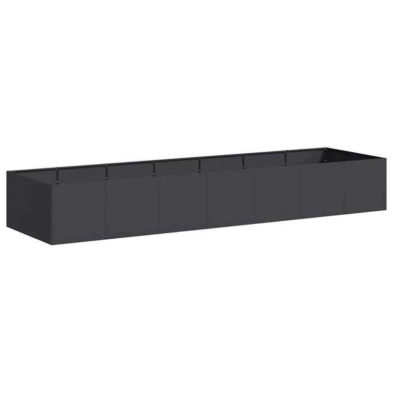 Jardinera De Acero Laminado En Frío Negro 280x80x40 Cm