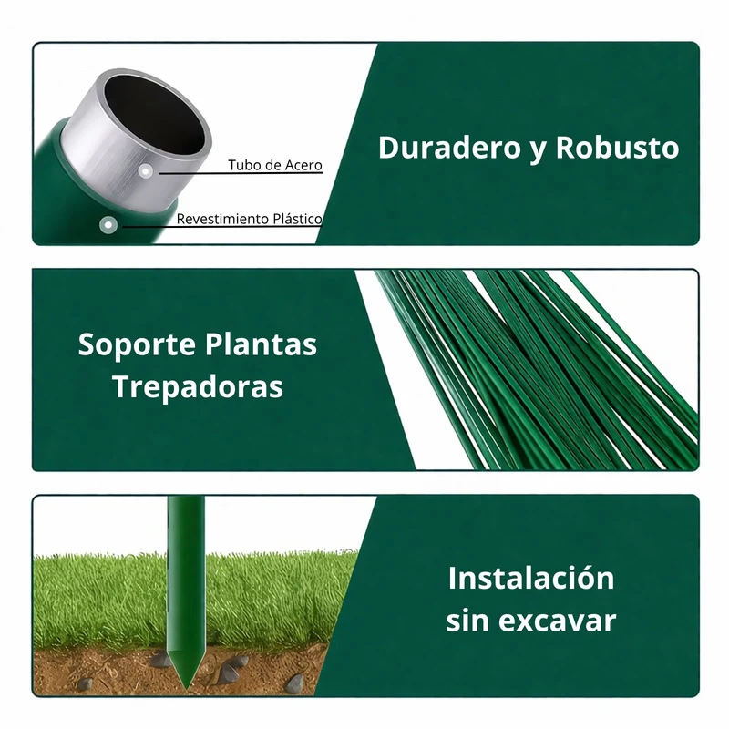 Soporte Enrejado Trepadoras 120x120 Cm Nyana Garden | Estructura En A | Huerto Y Jardín