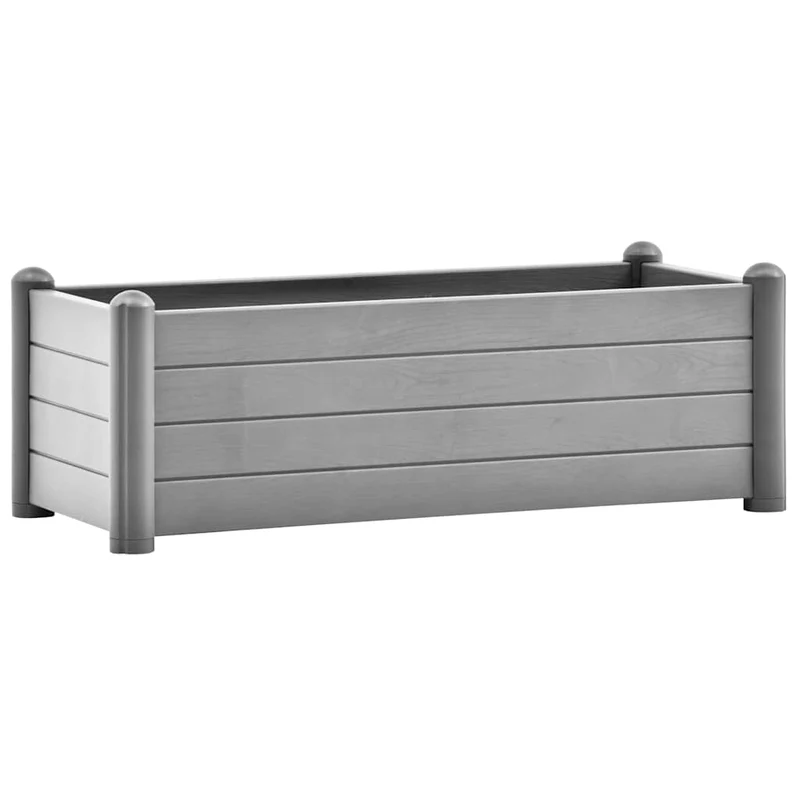Arriate De Jardín Pp Gris Piedra 100x43x35 Cm