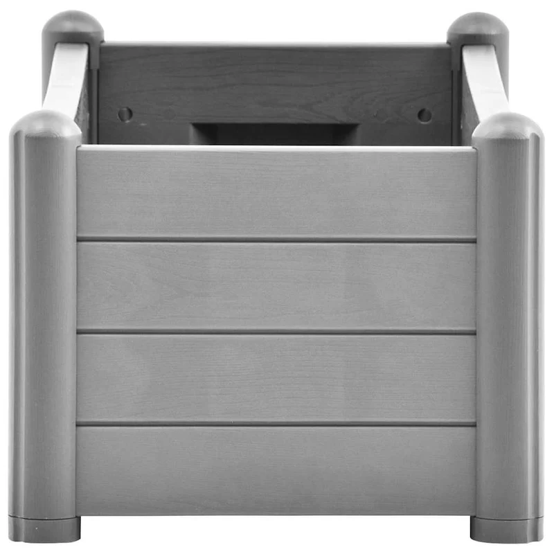 Arriate De Jardín Pp Gris Piedra 100x43x35 Cm