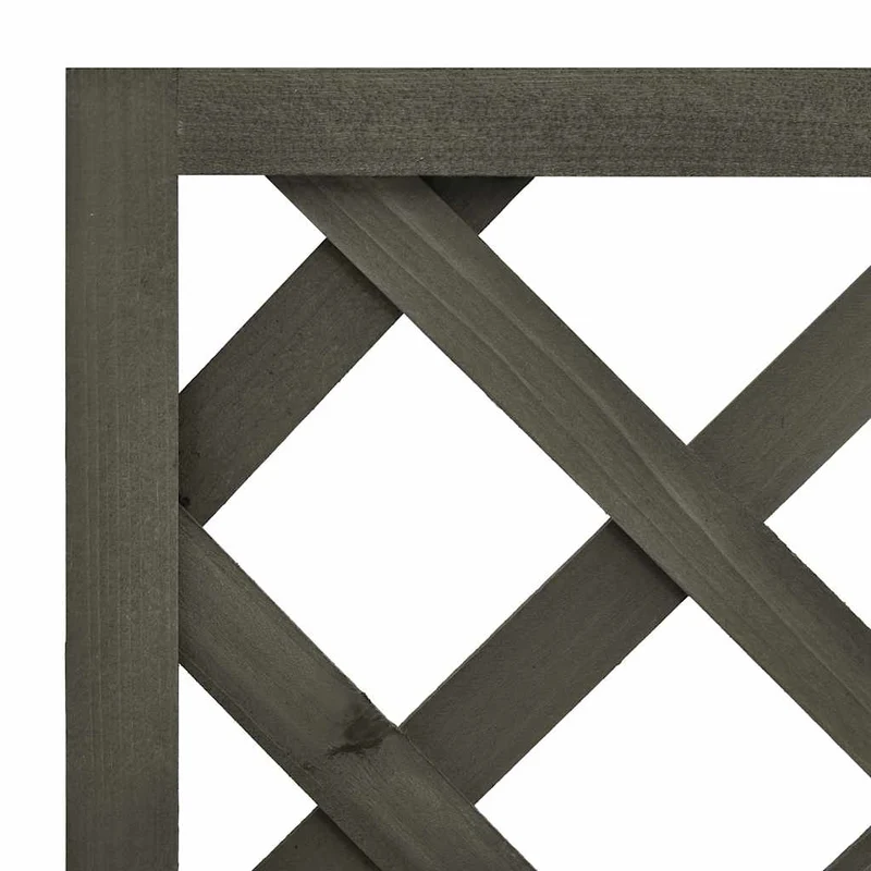 Jardinera Enrejada De Jardín Madera Abeto Gris 50x25x90 Cm