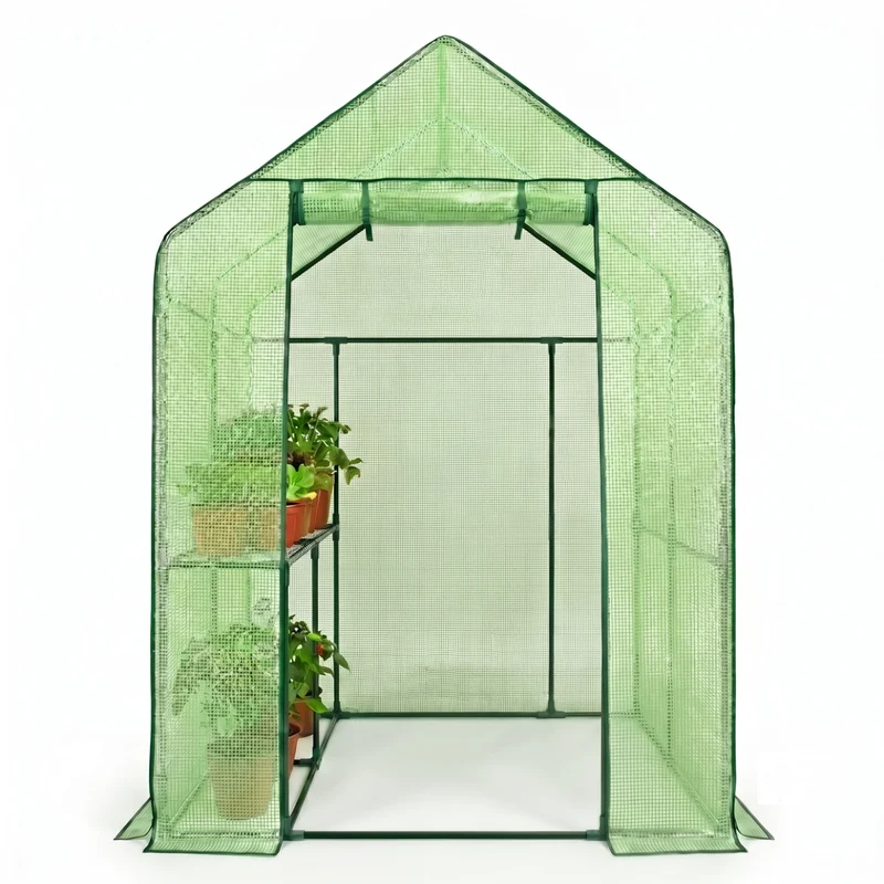 Invernadero De Jardín 190x193x120cm Nyana Garden 2 Estantes Puerta Enrollable