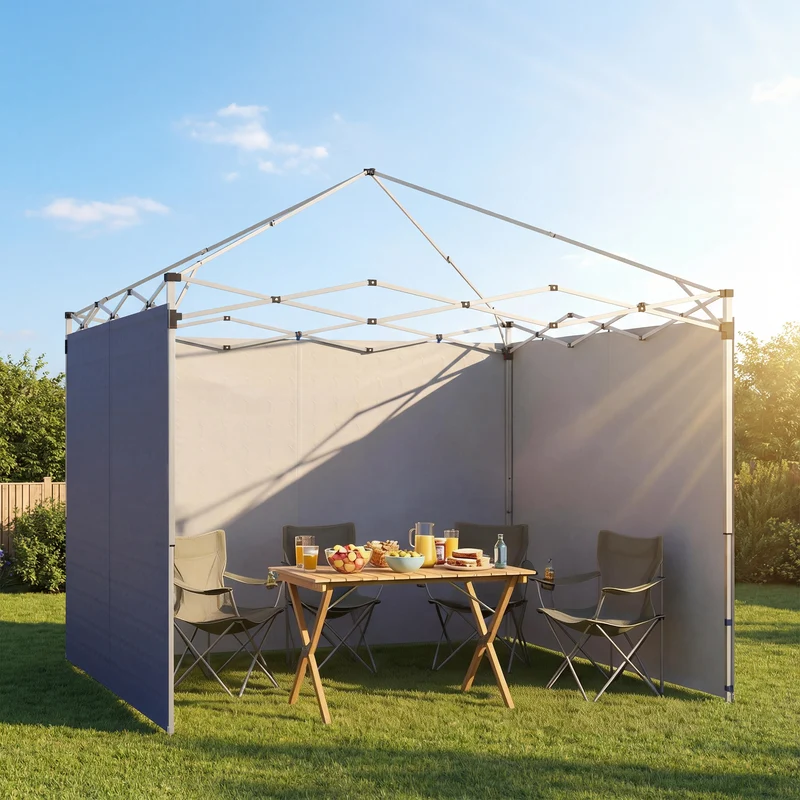 Outsunny 3 Paredes Laterales Para Carpas De 3x3 M Con Cremallera 300x200 Cm