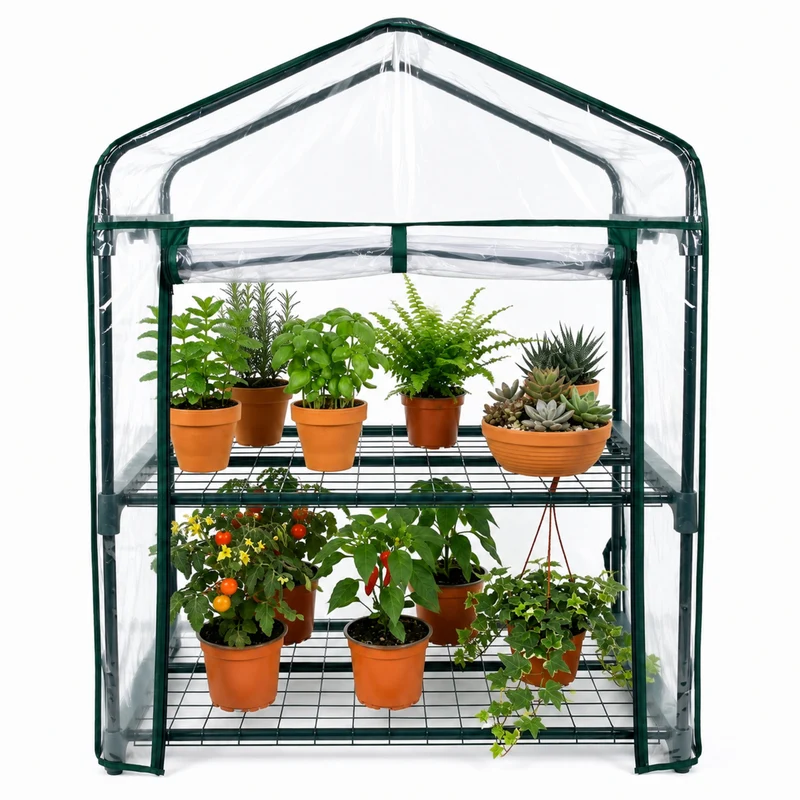 Invernadero De Jardín 2 Alturas Pvc Impermeable Nyana Garden 95x68x50cm