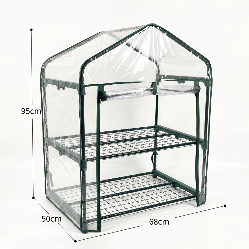 Invernadero De Jardín 2 Alturas Pvc Impermeable Nyana Garden 95x68x50cm