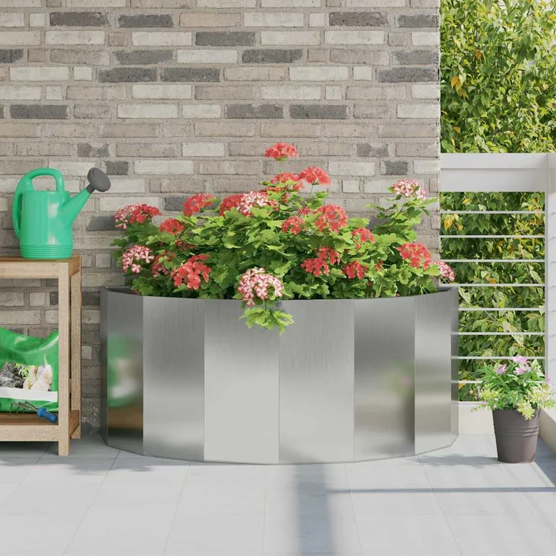Jardinera Plateado 120 X 60 X 50 Cm Acero Galvanizado