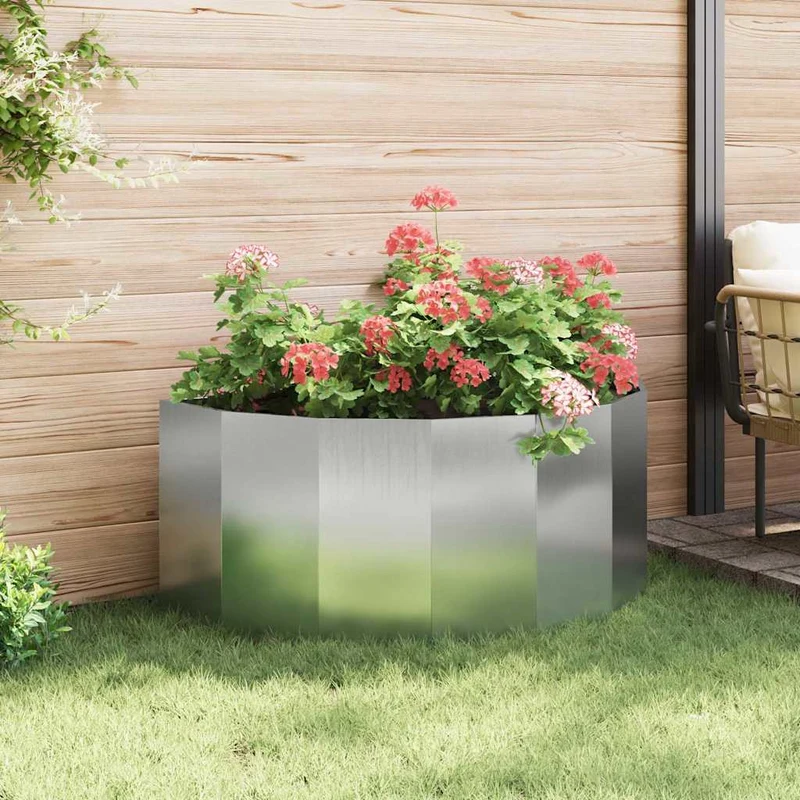 Jardinera Plateado 120 X 60 X 50 Cm Acero Galvanizado