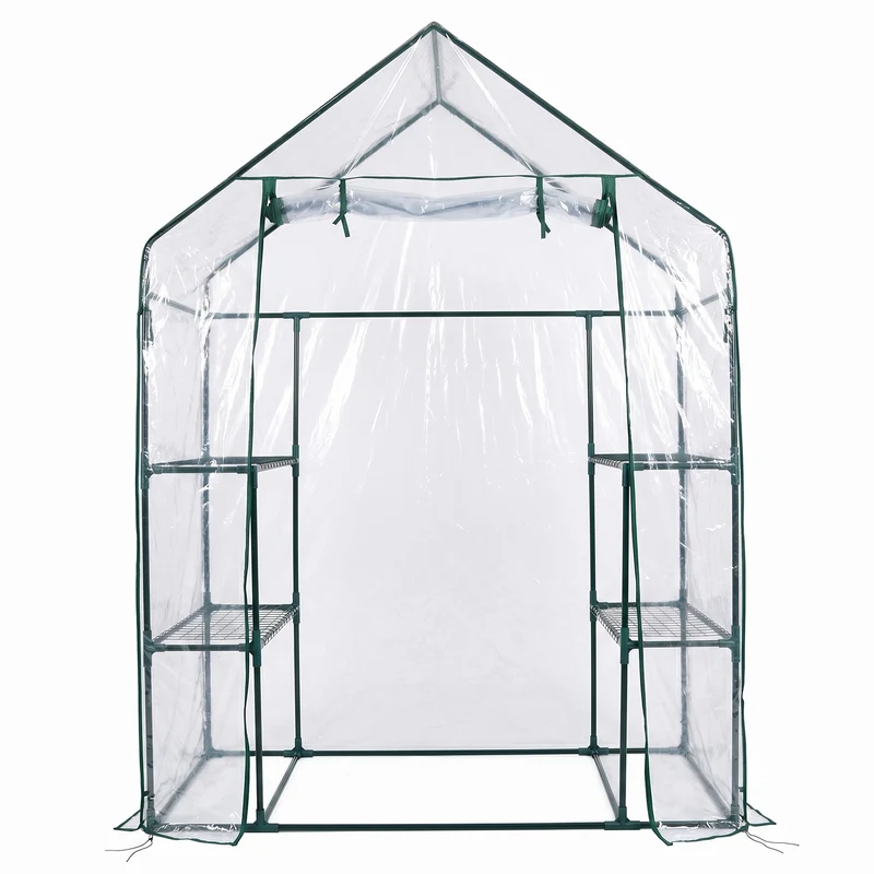 Invernadero De Jardín 140x70x190cm Nyana Garden | 4 Estantes | Puerta Enrollable