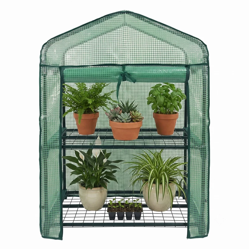 Invernadero De Jardín 2 Alturas Malla De Polietileno Nyana Garden 95x68cm
