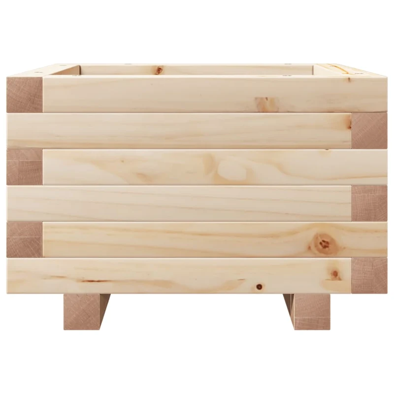 Jardinera De Madera Maciza De Pino 40x40x26,5 Cm